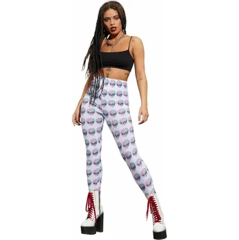 Dámské legíny Dámské legíny se vzorem mimozemšťana - M