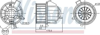Ventilátor topení a klimatizace Nissens 87617