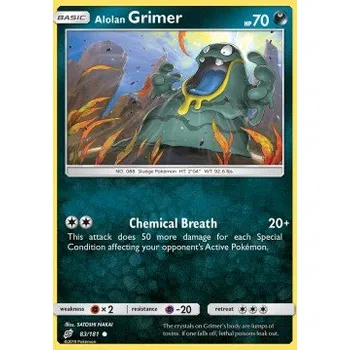 Karetní hra Pokémon TEU 083/181 Alolan Grimer - Team Up Stav: Excellent, Verze: REVERSE HOLO