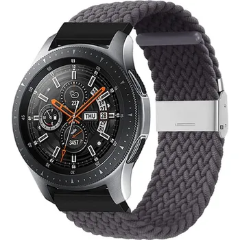 eses Pletený nylonový řemínek s přezkou 20 mm - Tmavě šedý