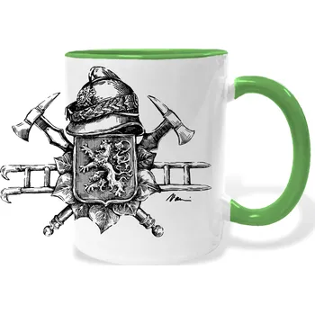 Hrnek - Hasičský znak Barva: Zelená