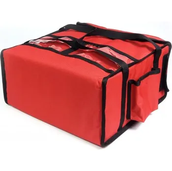 Bowling Taška na pizzu na 4 krabice 400x400 mm, material Cordura, červená s černým lemováním | FURMIS, T4M