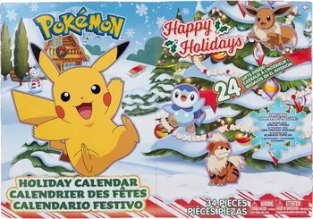 Figurka Jazwares Adventní kalendář 2022 34 ks Pokémon Happy Holydays