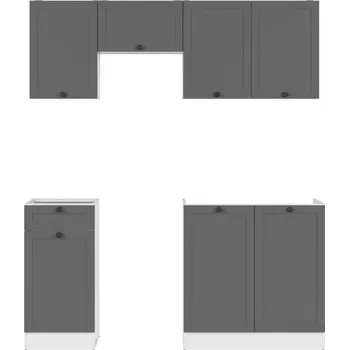 Kuchyňská linka Kuchyň JUNONA MODUL VERZE2 BBL RAMKA 170 cm, bílá/grafit