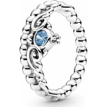 Prsten PANDORA Disney prsten Popelčina modrá korunka 199191C01-52