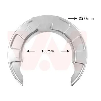 Brzdový kotouč Ochranný plech proti rozstřikování, brzdový kotouč VAN WEZEL 8251373