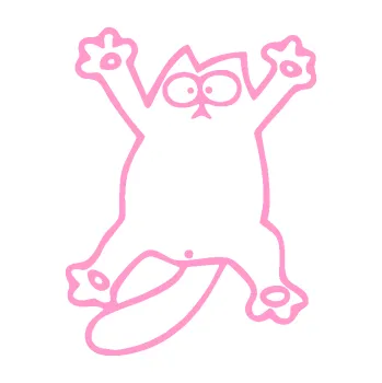 Samolepící dekorace Kočka 040 levá na rozpláclá (24 - světle růžová) SAMOLEPKA NA AUTO, NÁLEPKA, FÓLIE, POLEP, TUNING, VLASTNÍ TEXT, TISK, AUTOSAMOLEPKY.cz, POLEPY, OBRÁZEK, LOGO, 3D STICKERS