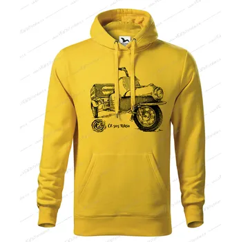 Dámská mikina Mikina - ČZ 505 Rikša Barva: Žlutá (04), Velikost: 3XL, Střih: Pánské