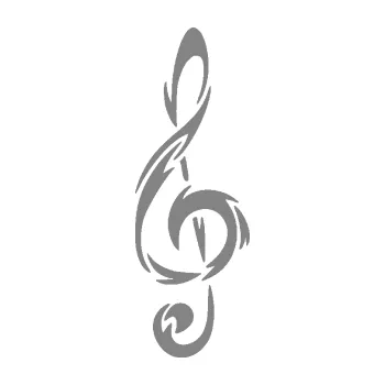 Samolepící dekorace SAMOLEPKA Houslový klíč 002 (17 - šedá) NA AUTO, NÁLEPKA, FÓLIE, POLEP, TUNING, VLASTNÍ TEXT, TISK, AUTOSAMOLEPKY.cz, POLEPY, OBRÁZEK, LOGO, SAMOLEPKY