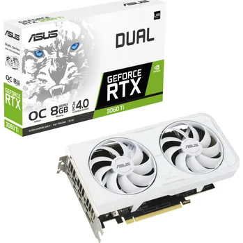Grafická karta ASUS Dual GeForce RTX 3060 Ti White OC Edition 8GB (90YV0IP2-M0NA00)