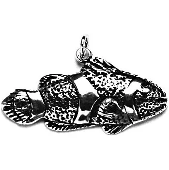 Přívěsek Stříbrný přívěsek ryba klaun očkatý - P140 (Stříbrný přívěsek korálová ryba klaun očkatý)