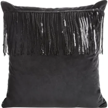 Povlak na dekorativní polštářek Sametový povlak na polštář Soho černá (ZEF)