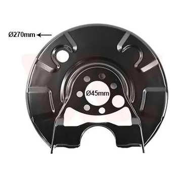 Brzdový kotouč Ochranný plech proti rozstřikování, brzdový kotouč VAN WEZEL 5813374