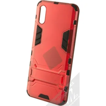 Pouzdro na mobilní telefon 1Mcz Armor Prop odolný ochranný kryt se stojánkem pro Xiaomi Redmi 9A, Redmi 9AT červená (red)