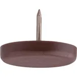 Walteco Plastový kluzák s trnem, průměr 30mm, hnědý, 8 ks