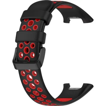 Příslušenství k chytrým hodinkám MůjMiBand.cz Sportovní perforovaný silikonový náhradní náramek pro Mi Smart Band 7 Pro Barva: červeno - černá