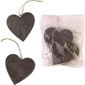 Dekorace srdce, 2ks D4107-21