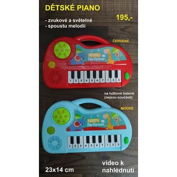 RC model auta DĚTSKÉ PIANO - Modrá