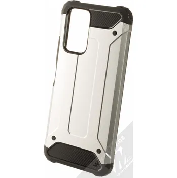 Pouzdro na mobilní telefon 1Mcz Armor odolný ochranný kryt pro Xiaomi Redmi Note 10 Pro, Redmi Note 10 Pro Max stříbrná černá (silver black)