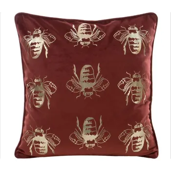 Povlak na dekorativní polštářek Povlak na polštář Bees cihlová červená (ZEF)