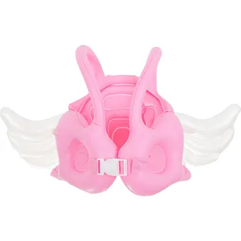 Nafukovací plovací vesta s křídly pro děti do 18 kg růžová/bílá uni Plovací vesta Nafukovací plovací vesta s křídly pro děti do 18 kg růžová/bílá uni