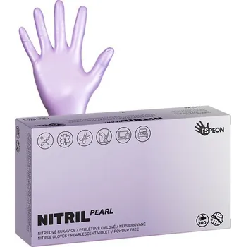 Kosmetická sada Hand Save s.r.o. Nitrilové rukavice PEARL - perleťově fialové Velikost: S/07