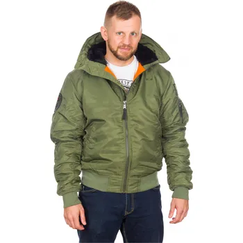 Pánská bunda PitBull West Coast - pánská zimní bunda ENCINO olivově zelená 3XL