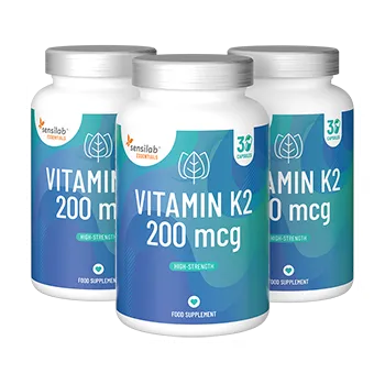 Essentials Vitamín K2 vysoká dávka 200 mcg – Vegan, 90 kapslí