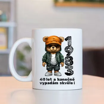 Hrnek k narozeninám Cool Méďa - Letopočet - XX let a konečně vypadám skvěle - více variant