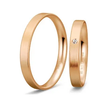 Prsten BREUNING zlaté snubní prsteny BR48/04401RG