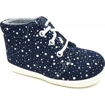 Capáčky Boots4U První botičky T021 modrá potisk tečky, 19