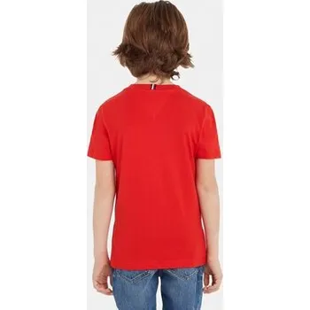 Pánské tričko Tommy Hilfiger T-Shirt Essential KS0KS00210 S Červená Regular Fit 6Y