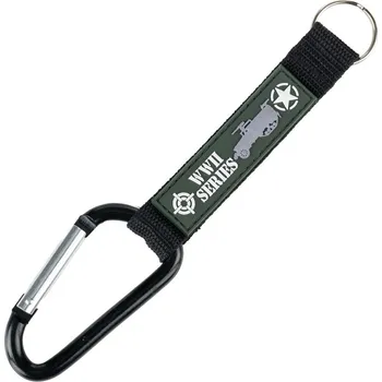 Karabina s klíčenkou Fostex WWII Series - černá-olivová