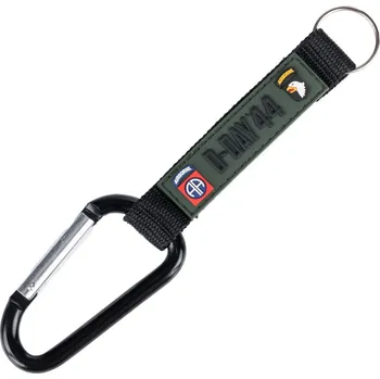 Karabina s klíčenkou Fostex Airborne D-Day - černá-olivová