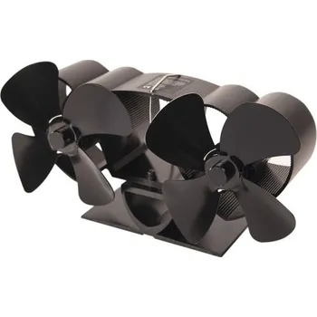 Krbový ventilátor Krbový ventilátor HS Flamingo dvouhlavý černý