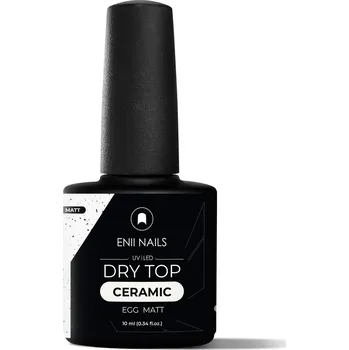Lak na nehty ENII NAILS Dry Matt Ceramic Egg Matt - matný bezvýpotkový vrchní lak, 10 ml