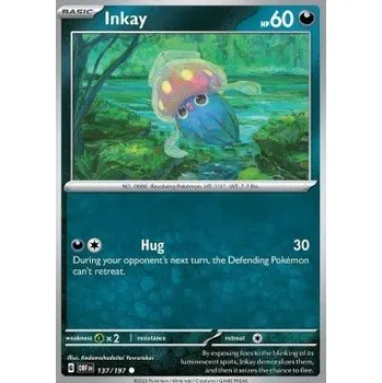 Volný čas Pokémon OBF 137/197 Inkay - Obsidian Flames Stav: Near Mint, Verze: NORMAL
