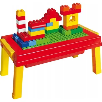 ostatní stavebnice Unico Plus Rozkládací stolek na stavění, 50 kostek