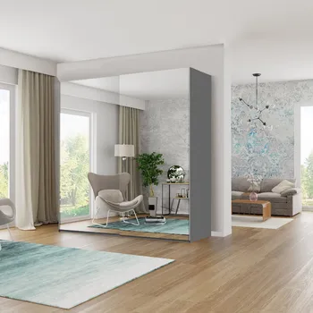 Šatní skříň ARK Šatní skříň EDNA, Šedá 200 cm