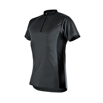 cyklistický dres PFANNER Pánské funkční triko PFANNER Zipp-Neck s krátkým rukávem,šedá vel L