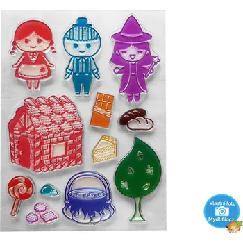 Dětské razítko Creatoys Silikonová razítka - Perníková chaloupka - 12 ks