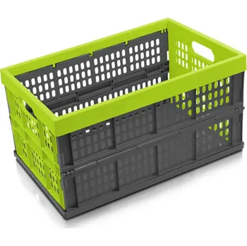 Přepravka na jídlo Plastkon Přepravka skládací Soft line box 40 l hrušková zelená + antracit