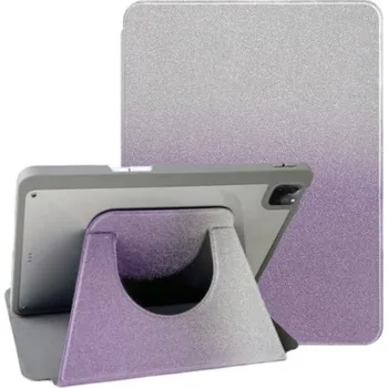 Pouzdro na mobilní telefon Třpytivé otočné 360° pouzdro s prostorem na Apple Pencil pro iPad Air 4 (2020) / Air 5 (2022) / Pro 11" (2018-2022) - fialové