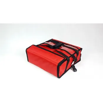 Bowling Taška na pizzu na 2 krabice 350x350 mm, z nylonu, černá s červeným lemováním | FURMIS, T2S