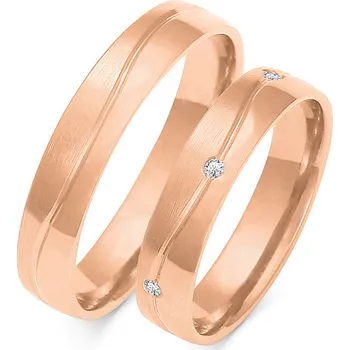 Prsten SOFIA zlatý dámský snubní prsten ZSO-201WRG-DIA