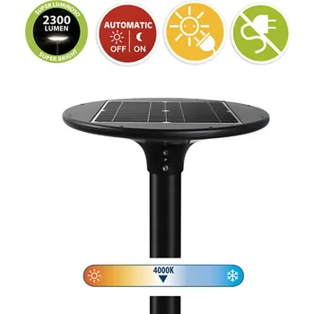Venkovní osvětlení VELAMP Lampa solární pouliční SL608 2300lm IP65