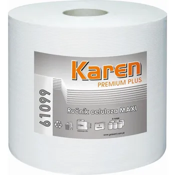 Papírový ručník Qualitop Ručníky na roli Maxi Karen Premium Plus 6 kusů perforovaná dutinka