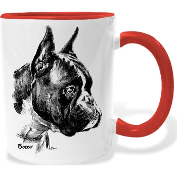 Hrnek - Boxer Barva: Červená