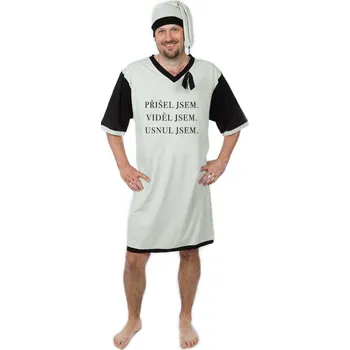 Pánská noční košile Noční košile - Přišel, jsem, viděl jsem - šedá - L