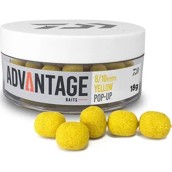 Boilies Daiwa plovoucí nástrahy Advantage Pop-Up Yellow 18g Průměr: 8-10mm